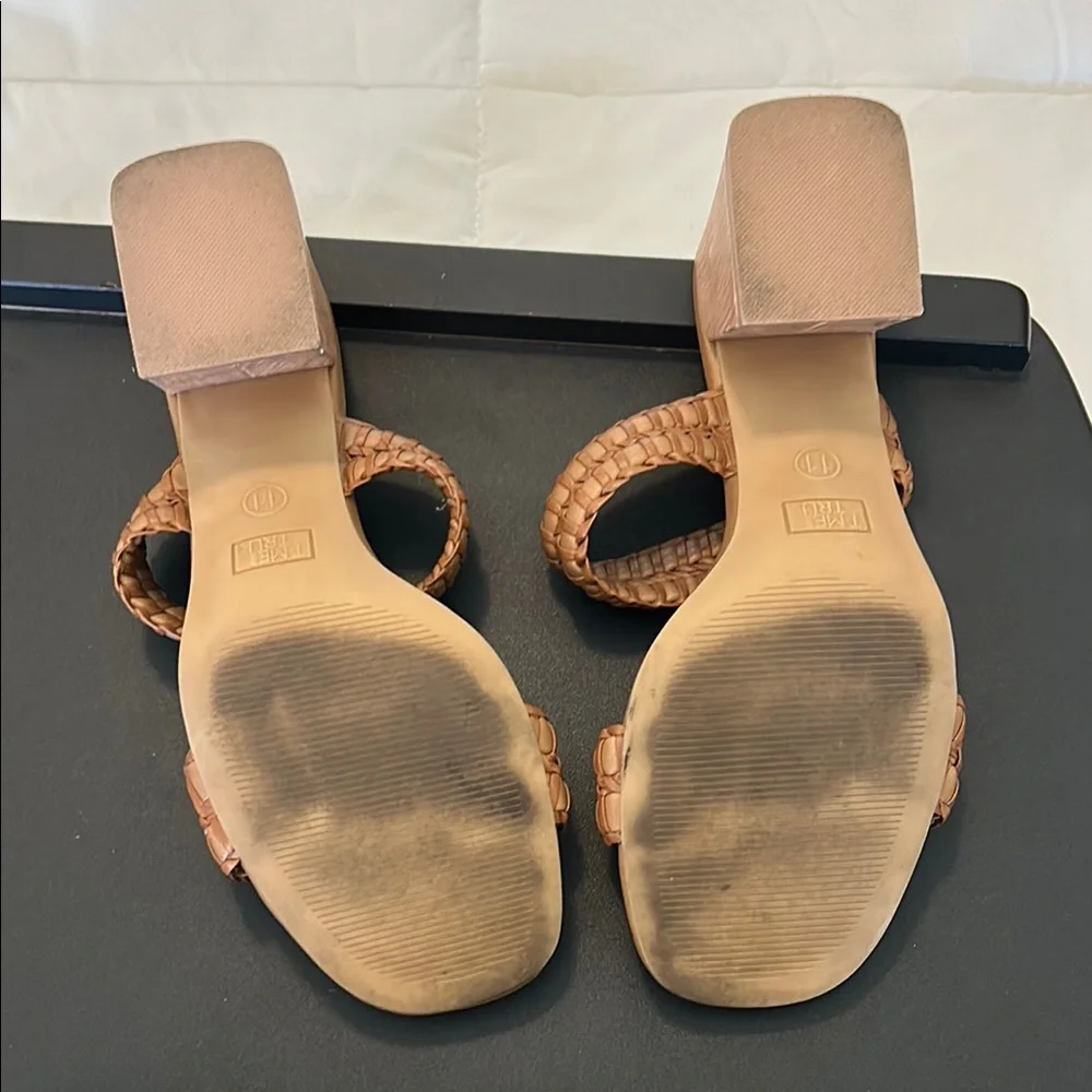 Time and Tru Women's Dual Strap Sandals - Tan and Cream - Picture 7 of 10